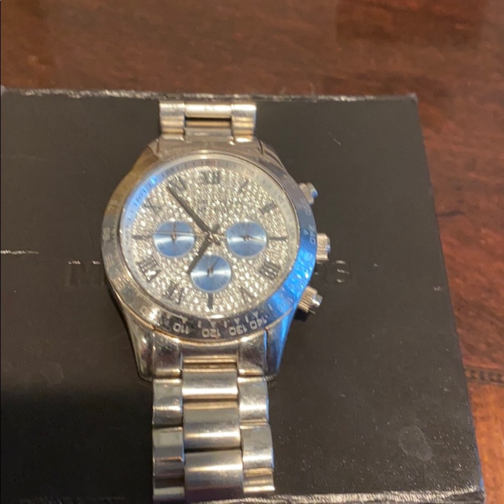 Rhinestone Face Michael Kors watch